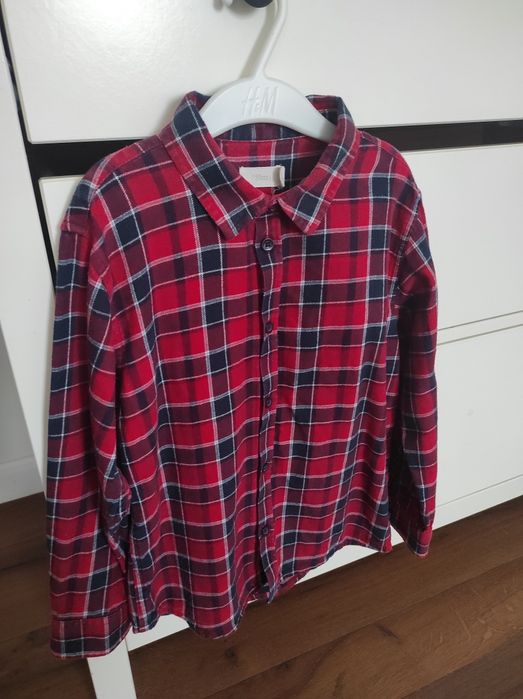 Koszula w czerwoną kratę, super na święta 116