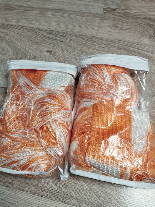 Firany makarony biało-pomanczowe