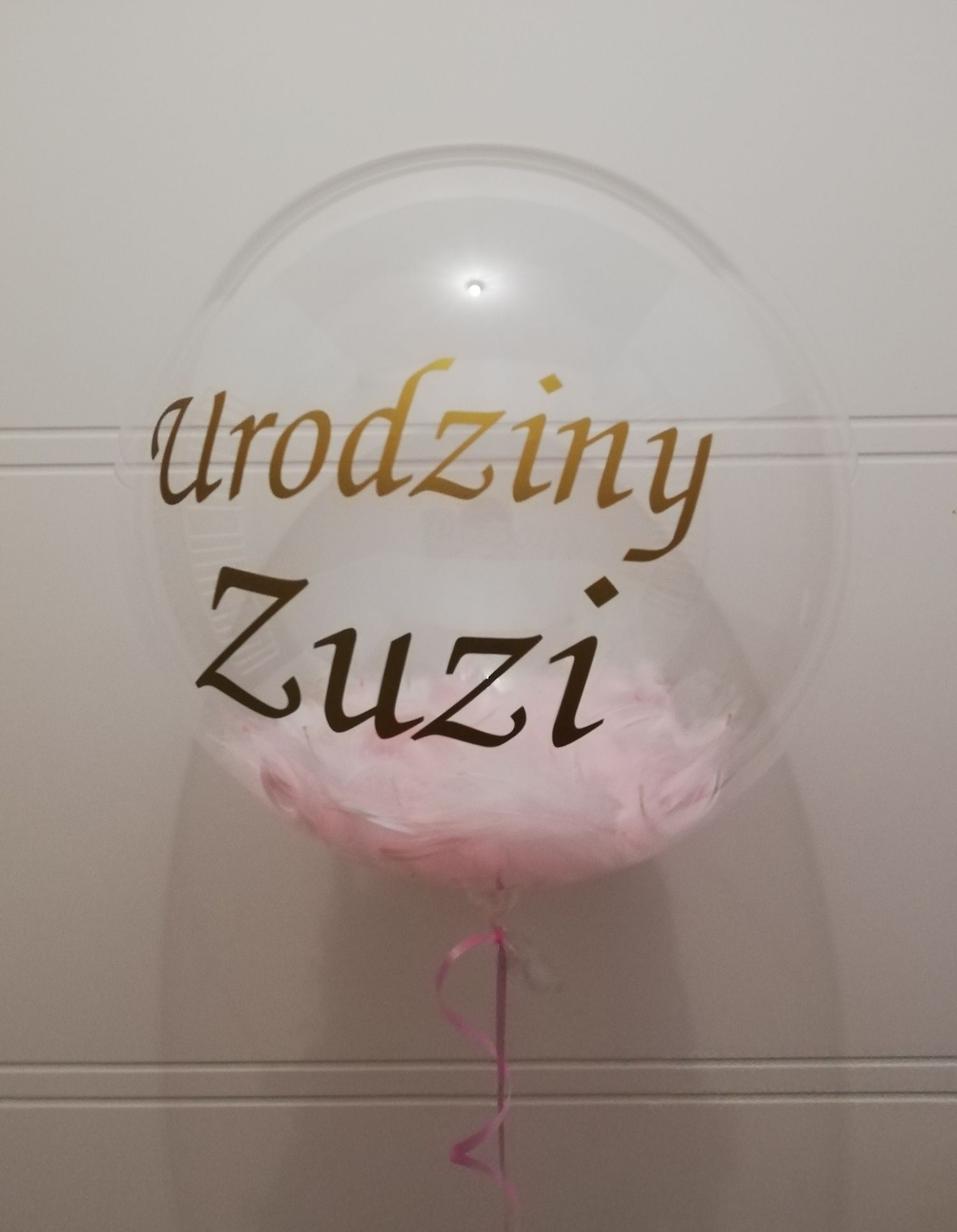 Balony z helem personalizowane Chrzest Święty