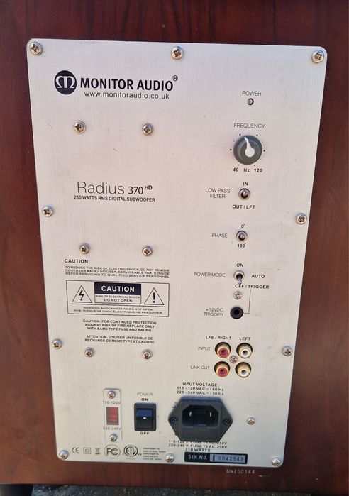 Subwoofer Monitor Audio, uszkodzony.