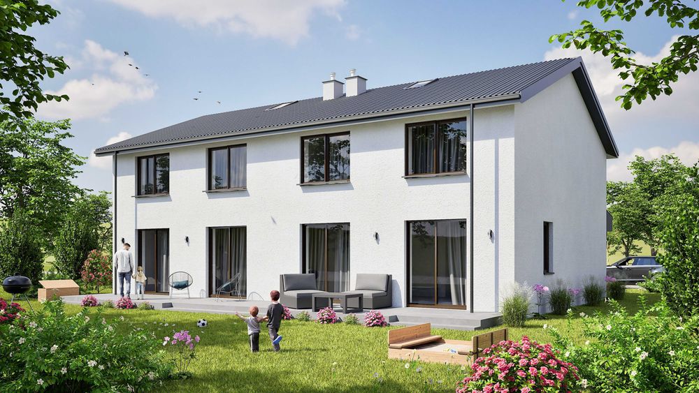 Domy bliźniak na sprzedaż Pruszcz Gdański z dużą działką