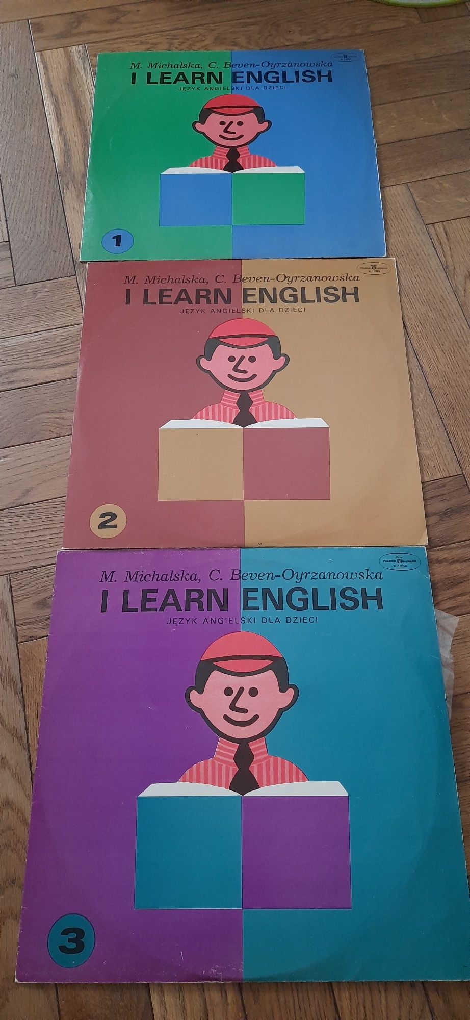 3 płyty winylowe I learn English Michalska  Beven-Oyrzanowska cześć 1,