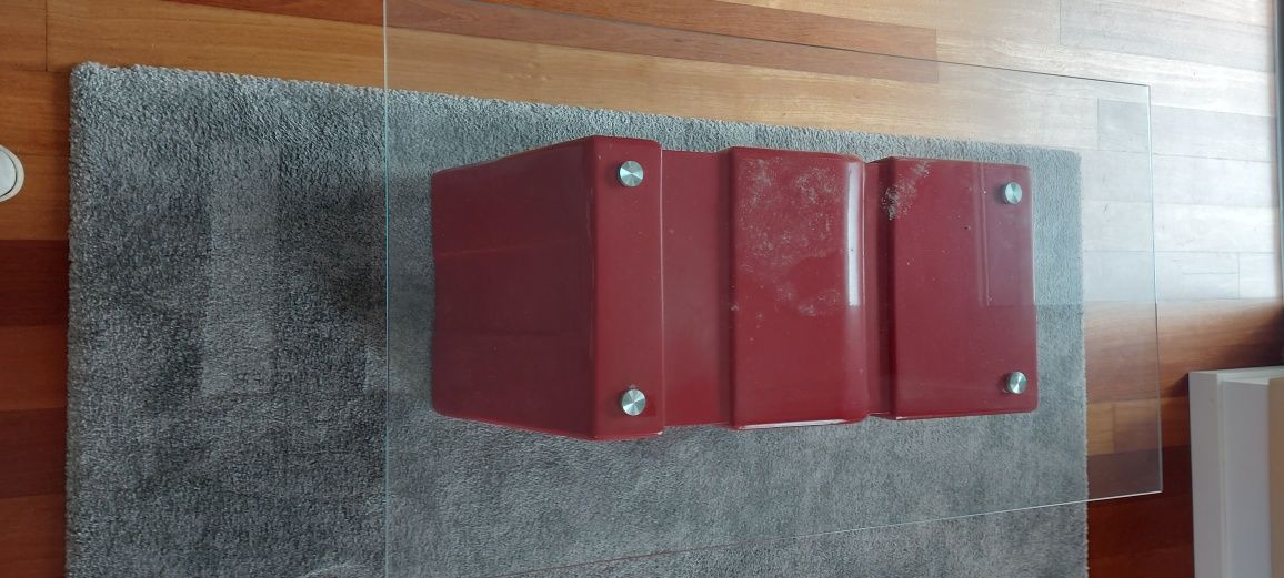 Mesa de centro ART  com tampo vidro