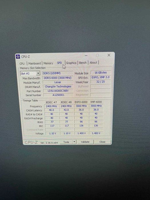 Lexar THOR (new ver.) DDR5 32GB (2×16) 6000MHz CL36