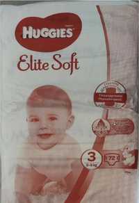 Дитячі підгузки Huggies elite soft 3 р 72 шт. Безкоштовна доставка