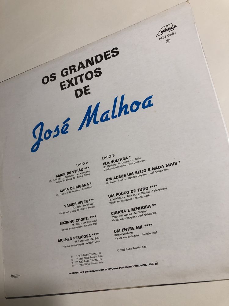 Vinil Os Grandes Exitos de José Malhos