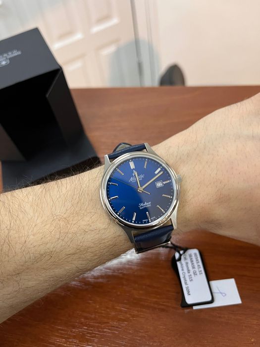 Наручний Годинник Atlantic Blue сапфірове скло/ кварцовий механізм
