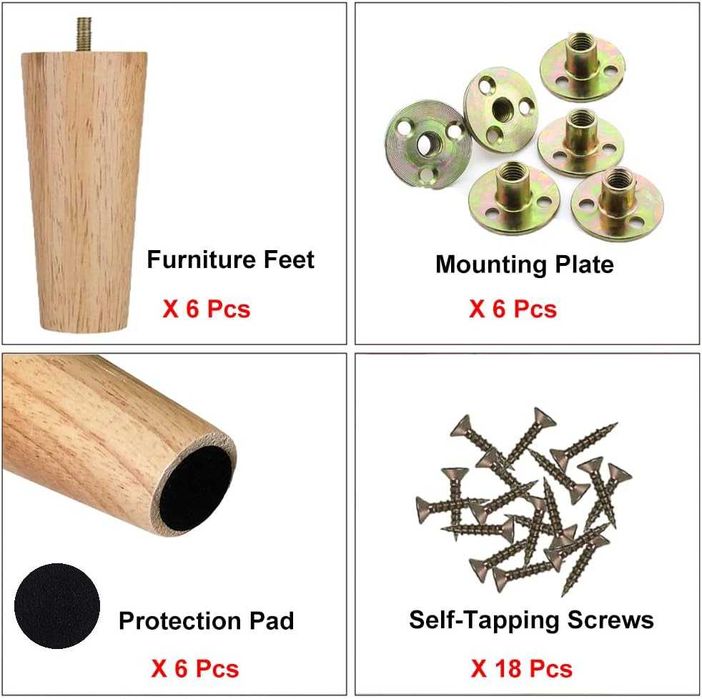 Nowe nóżki meblowe / podpórki / nogi / stopki / 15cm / A2673!