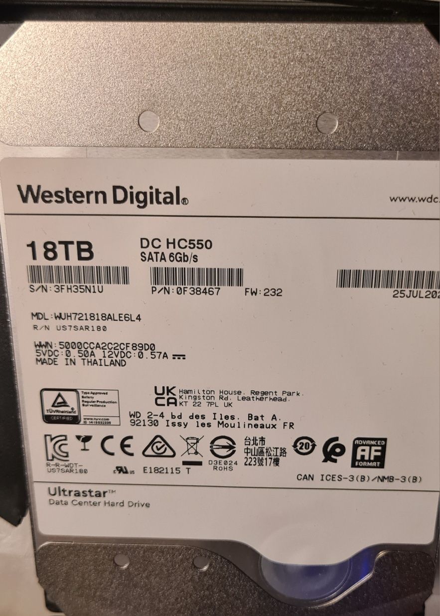 HDD 18Tb western digital