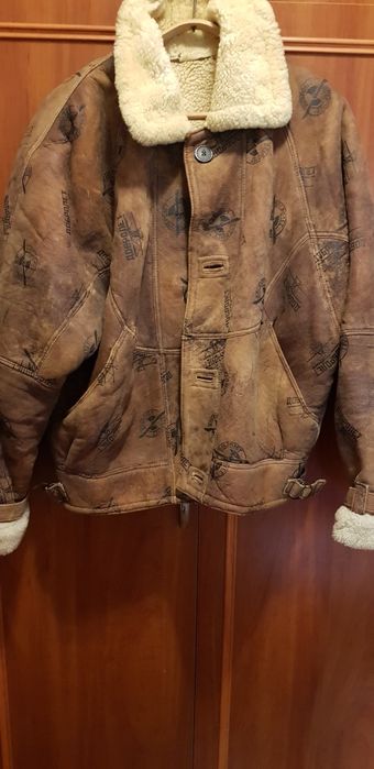 Дублёнка creazioni in pelle авиатор размер L.Италия