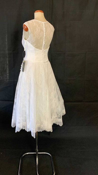 Nowa urocza suknia ślubna ivory 38 M Krótka Ślub Cywilny Poprawiny