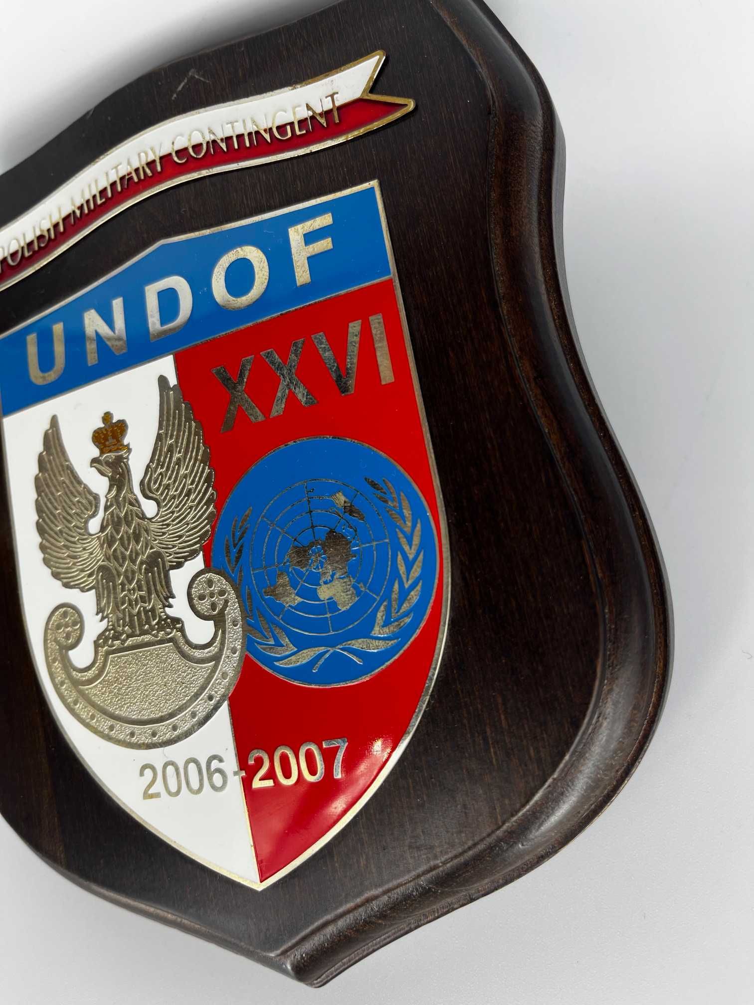 Ryngraf wojskowy, kolekcjonerski UNDOF XXVI 2006 - 2007