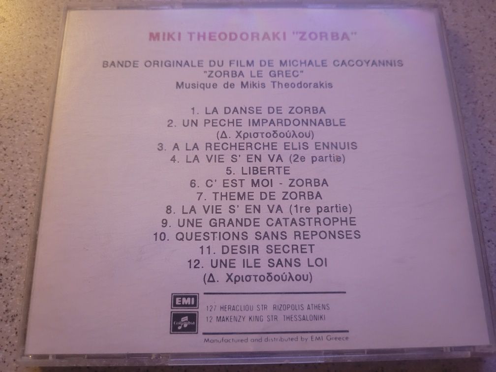CD Miki Theodoraki Zorba Columbia/EMI Greece