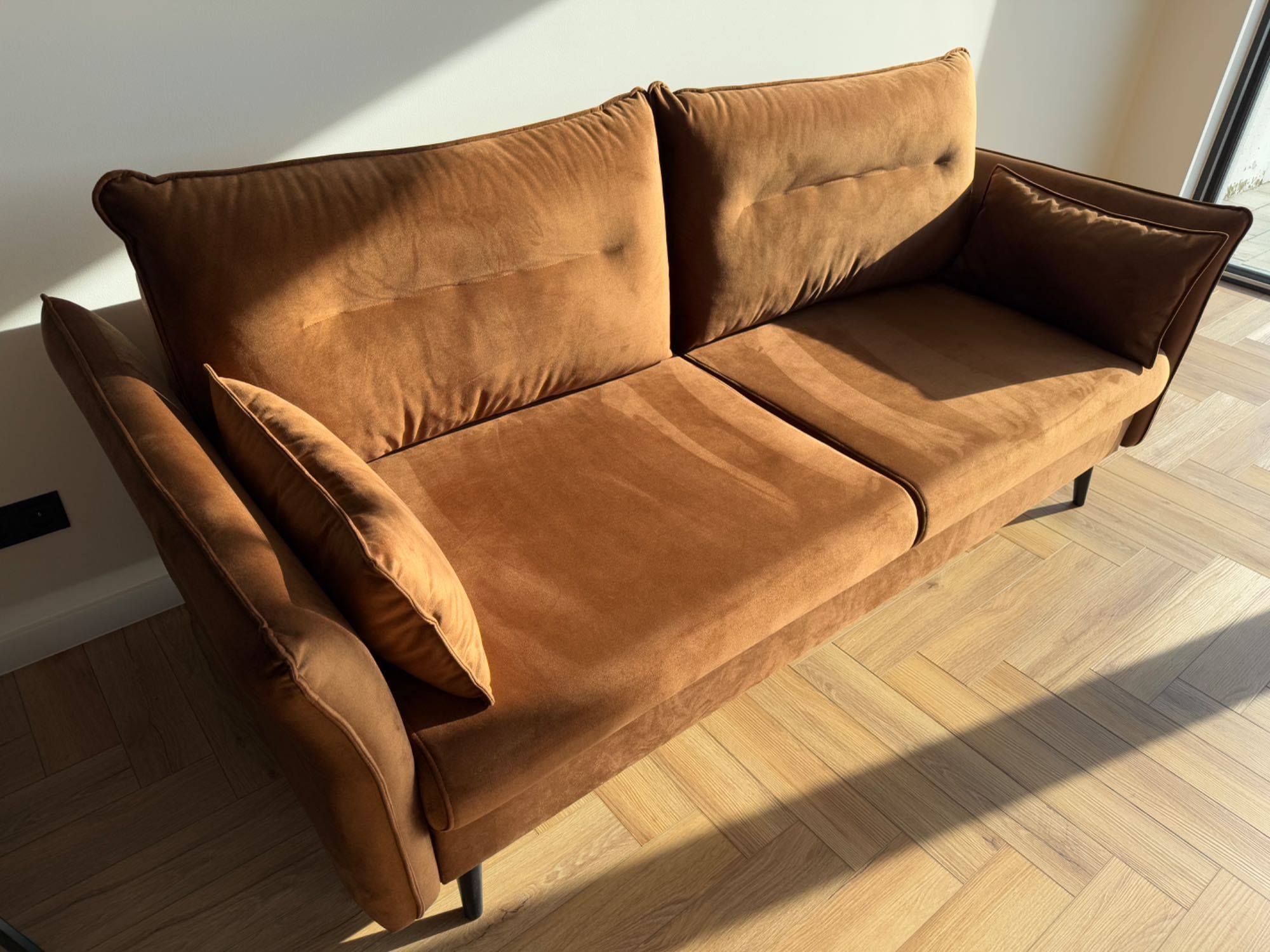 Cosimo rudo-brązowa SOFA rozkładana Agata właściwie NOWA!