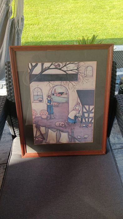 Obrazy Vintage Rosemarie Belden "The Courtyard" i "Lithograph"