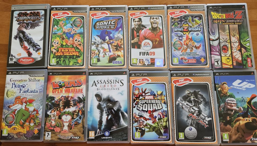 12 jogos PSP usados
