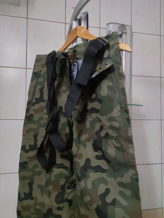 spodnie militarne męskie z szelkami elastycznymi wojskowe nieprzemakal