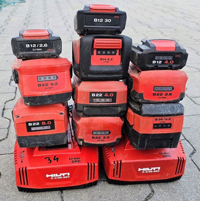 Bateria akumulator Hilti B22 B36 B12 5.2 8.0 NURON ładowarka C4/36-350