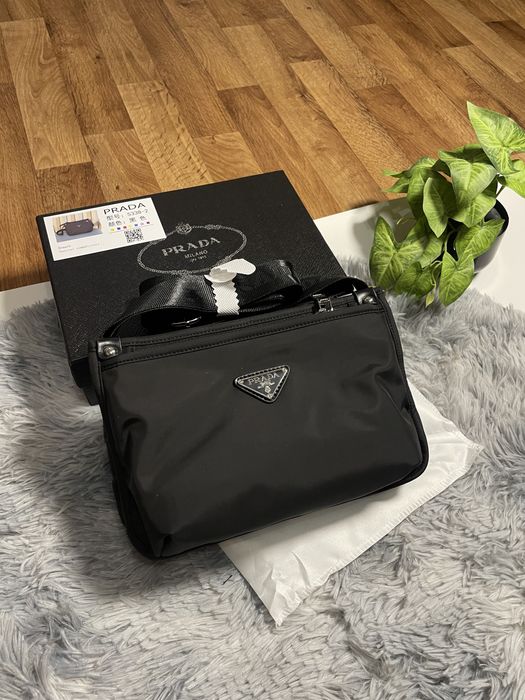 Чоловіча сумка Prada / нейлоновий месенджер Prada / сумка прада нейлон