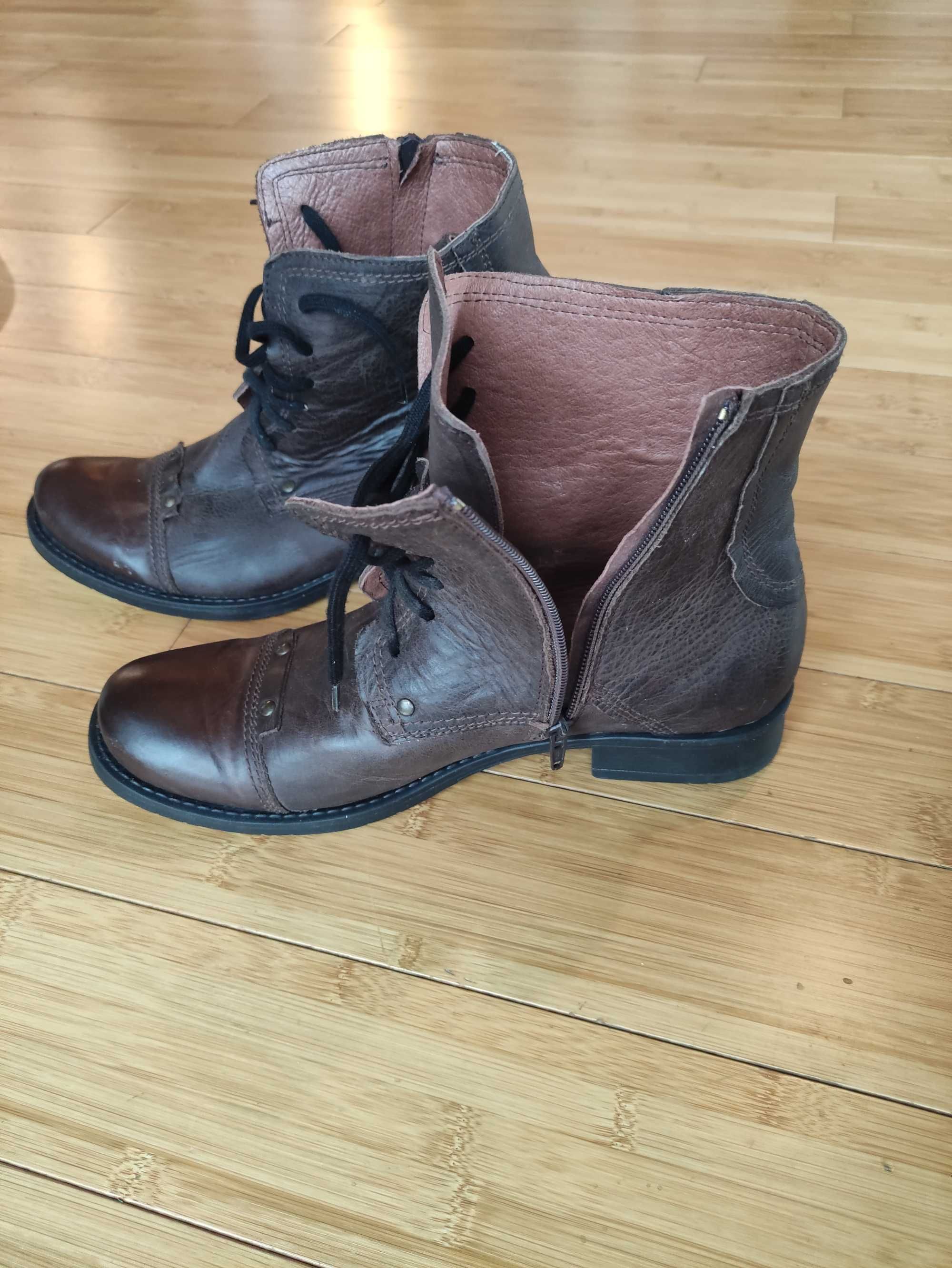 buty skórzane męskie nad kostkę Fado 42