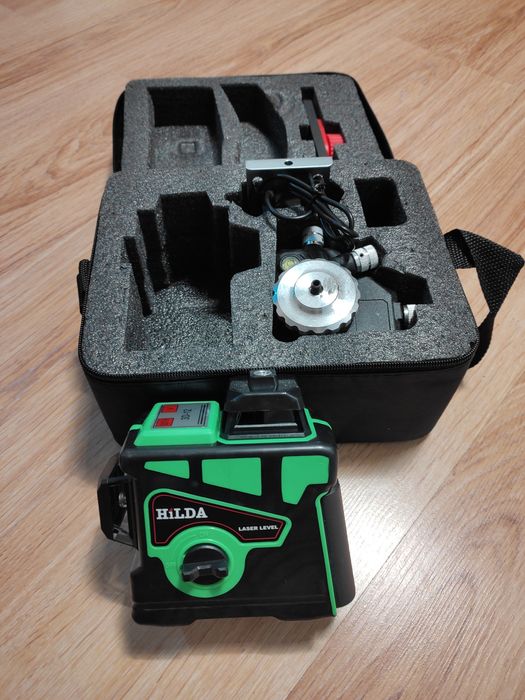 Laser  krzyżowy Hilda zielony  360°