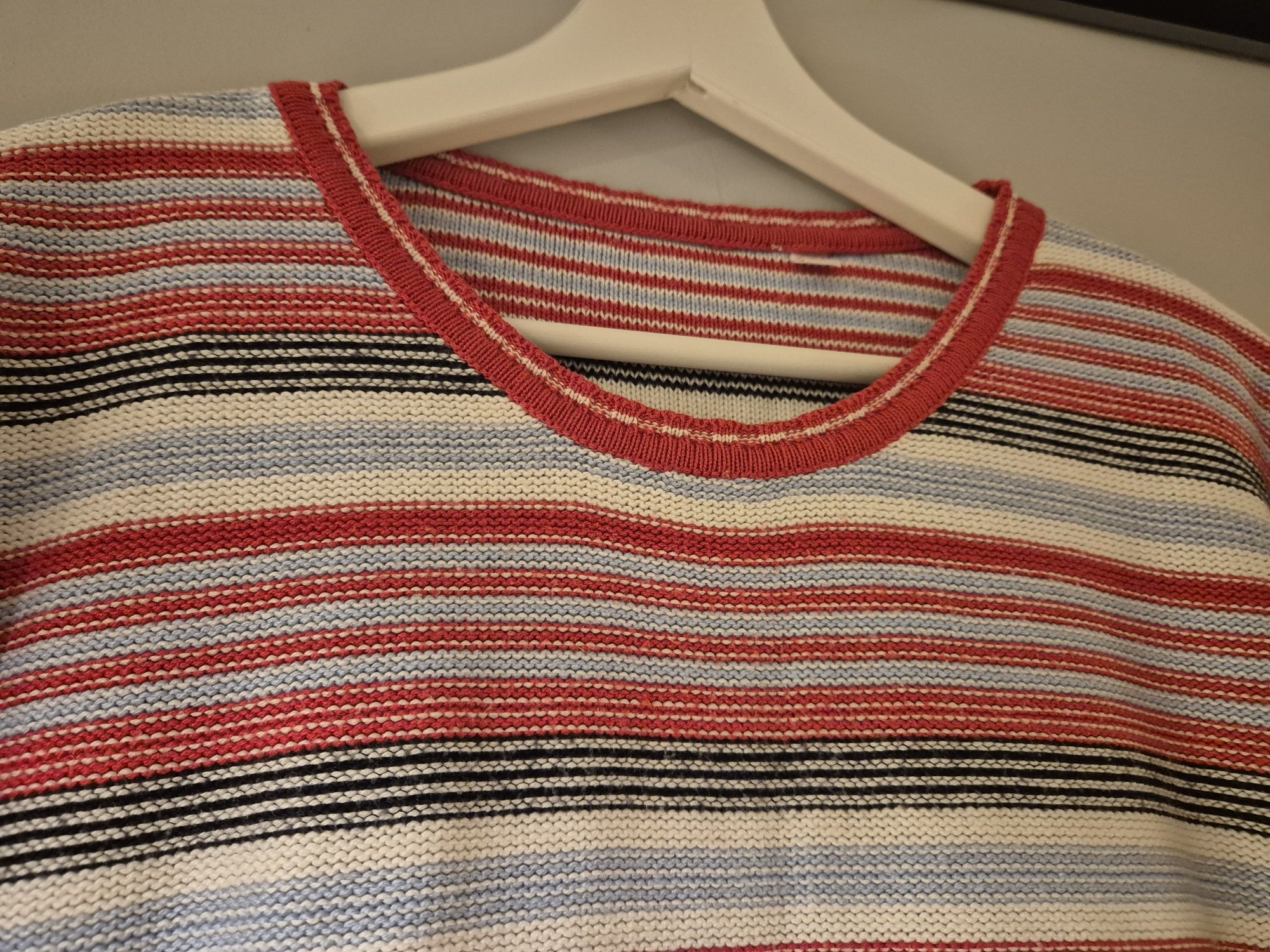 Kolorowy sweter M 38 BUDDELEI sweterek w paski swetr bluzka