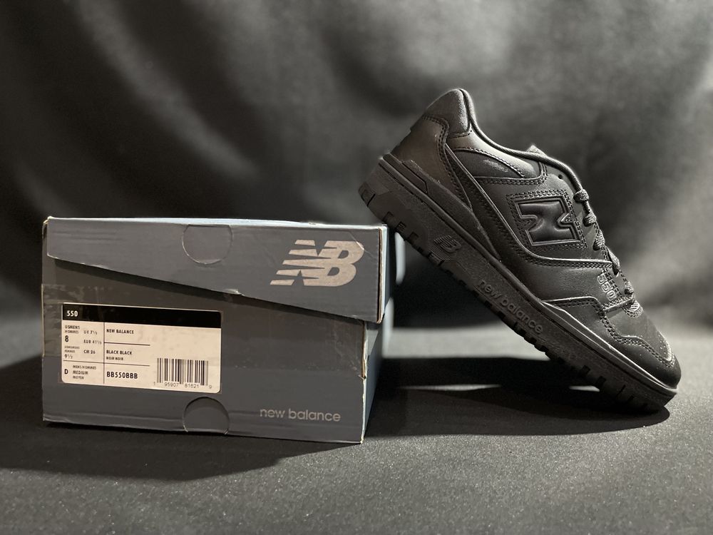 New Balance 550 кроссовки чёрные