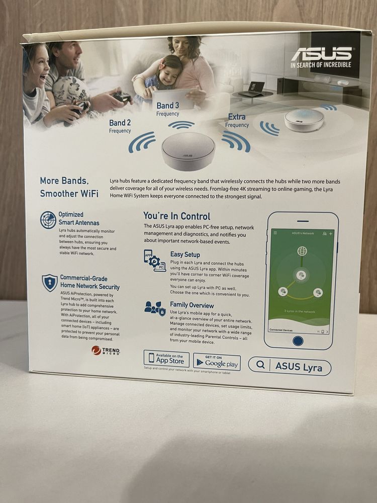 Роутер Mesh система Asus Lyra MAP-AC2200 (2шт) MU-MIMO Wi-Fi 802.11ac