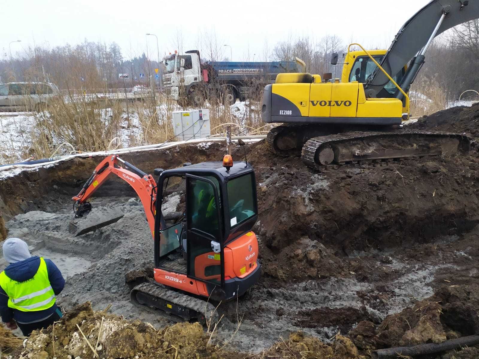 Utwardzanie dróg, kopanie stawów, pod fundamenty, odwodnienia