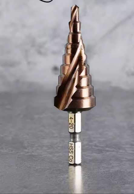 Wiertło stopniowe stożkowe 4-20mm kobalt HSS-CO do stali nierdzewnej