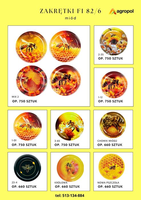 SŁOIKI 0.9 SŁOIK do miodu 900 ml SŁÓJ TO-900 0,9 zgrzany  paleta 672