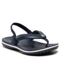 Детские сандали шлепанцы crocs crocband strap flip k navy