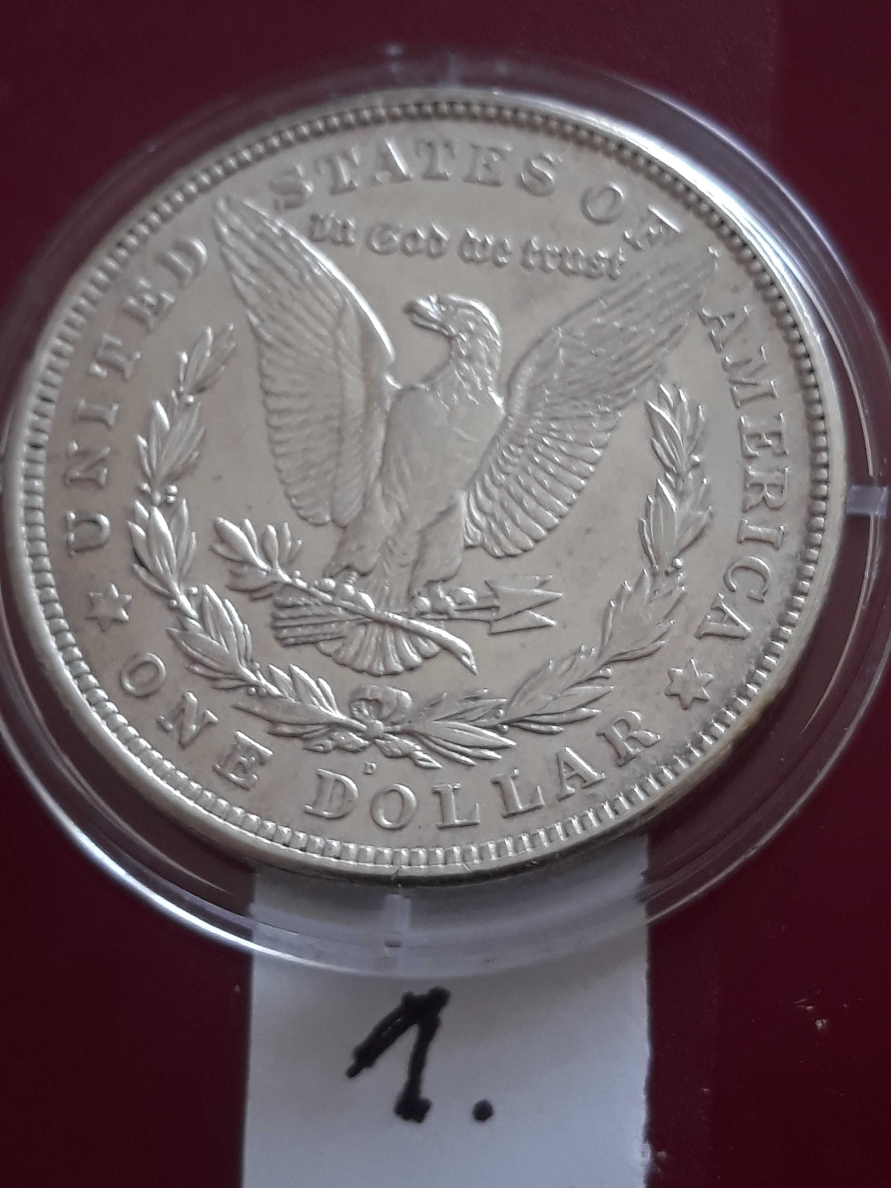 1 Dolar USA  - Morgan  - 1921 r. - nr. 1 - mennica D