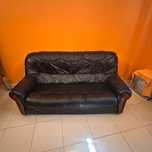 Conjunto sofa em pele - oportunidade