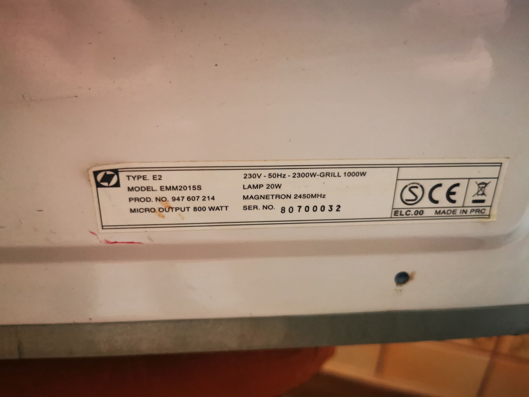Mikrofalówka Electrolux EMM2015 Grill