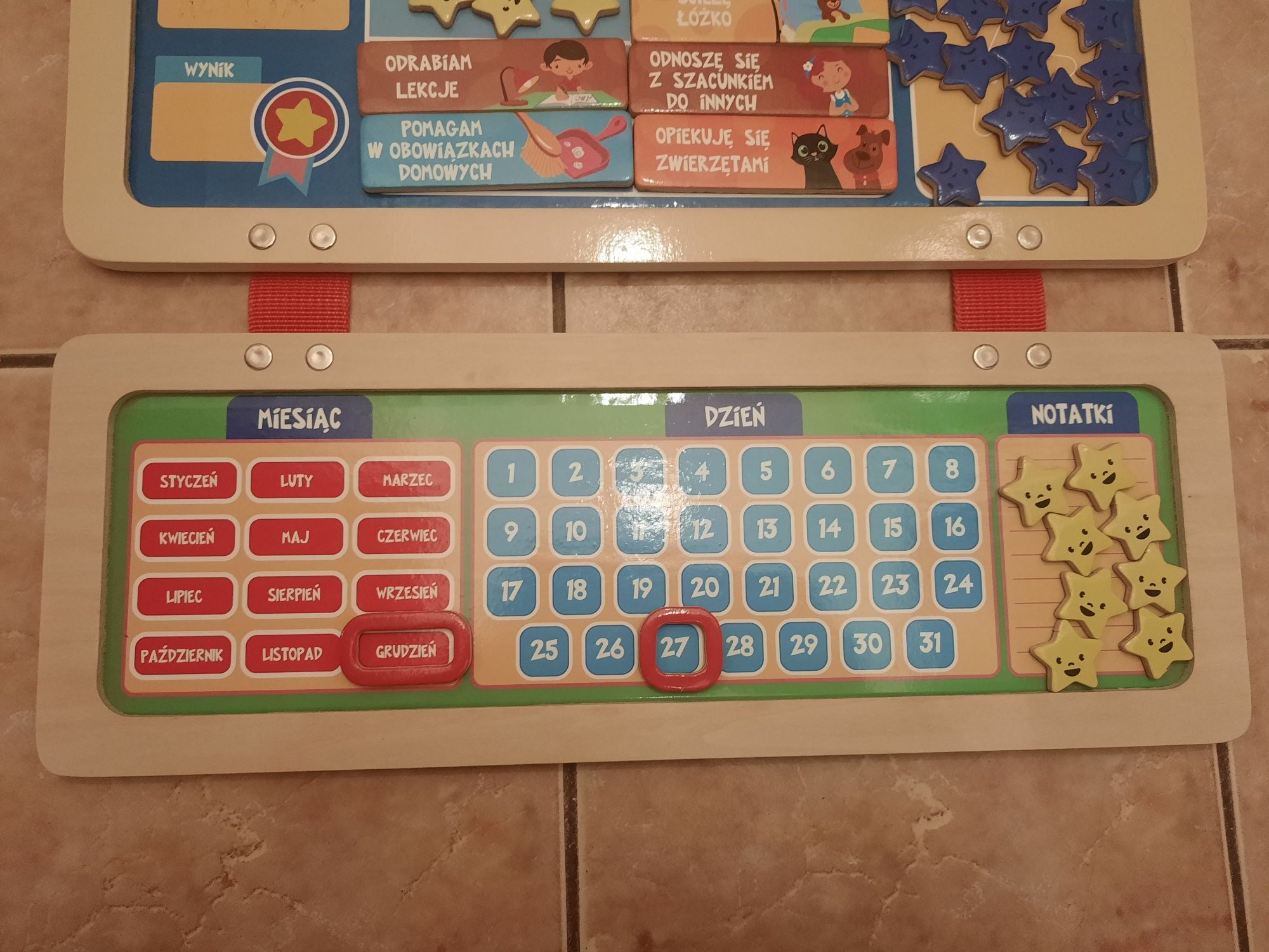 Tablica dla dziecka Mój dzień z zadaniami i kalendarzem