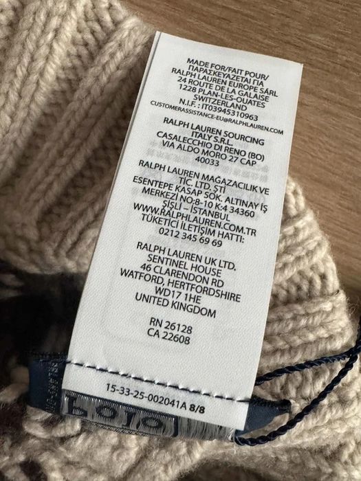 Czapka wełniana Ralph Lauren stan nowy