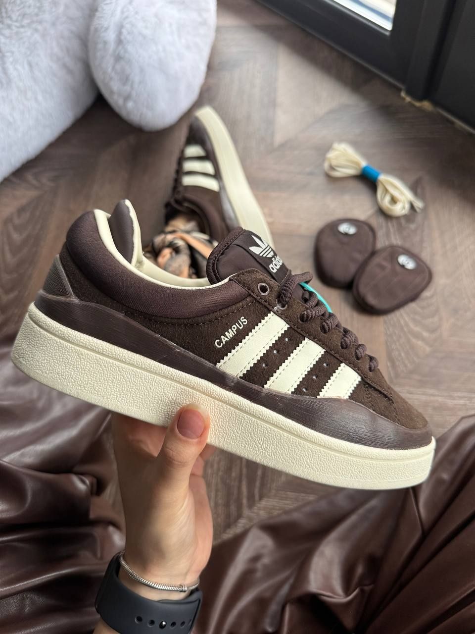 р36-40 Кросівки adidas Campus x Bad Bunny Brown