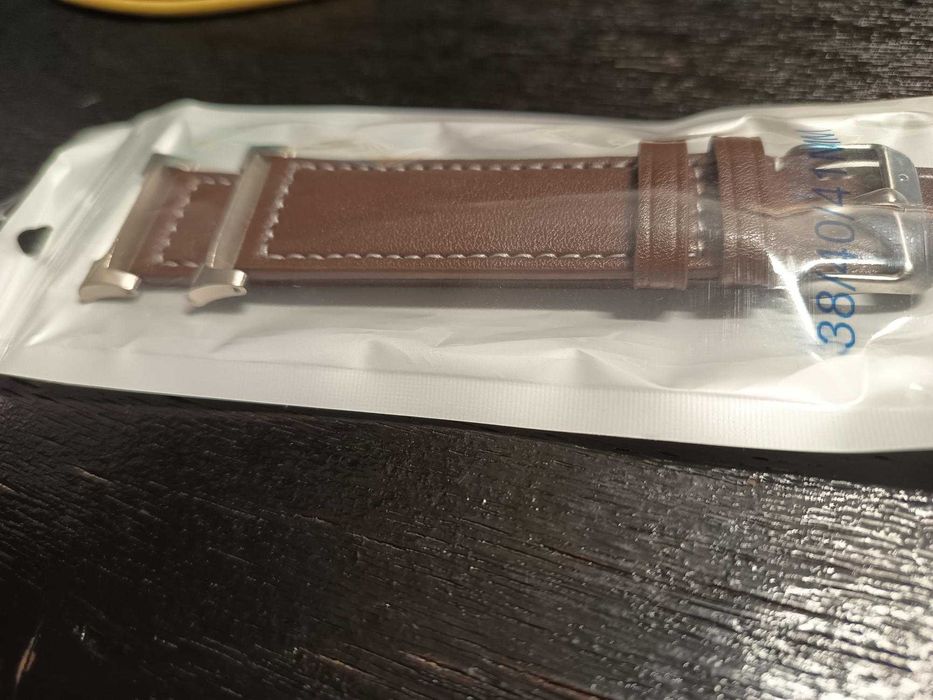 Pulseira em couro castanho escuro para samsung  galaxy Watch 8 Classic