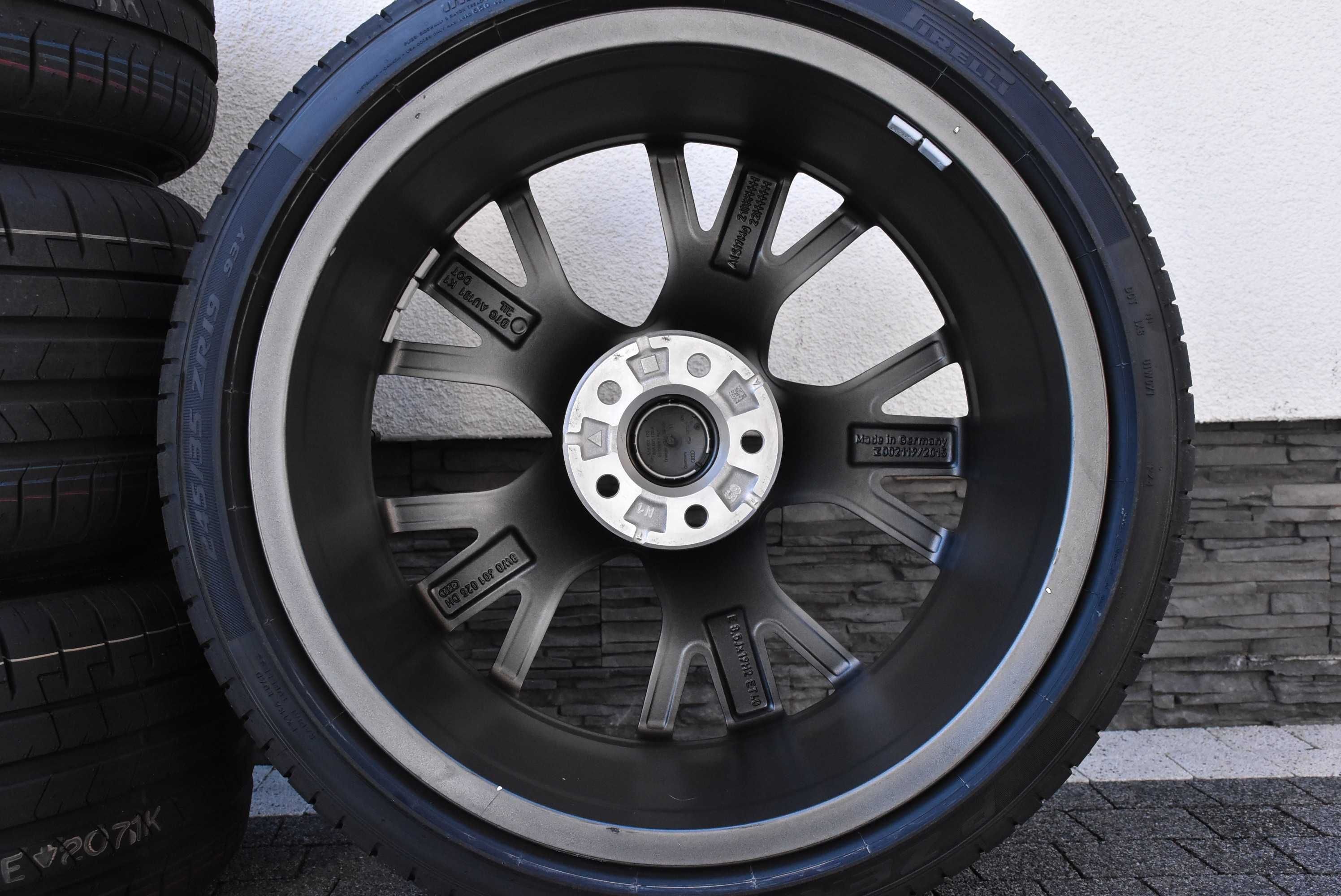 NOWE Koła OEM Audi A4 B9 8W 19" NOWE Pirelli AO 2025r oryginał A4 B8