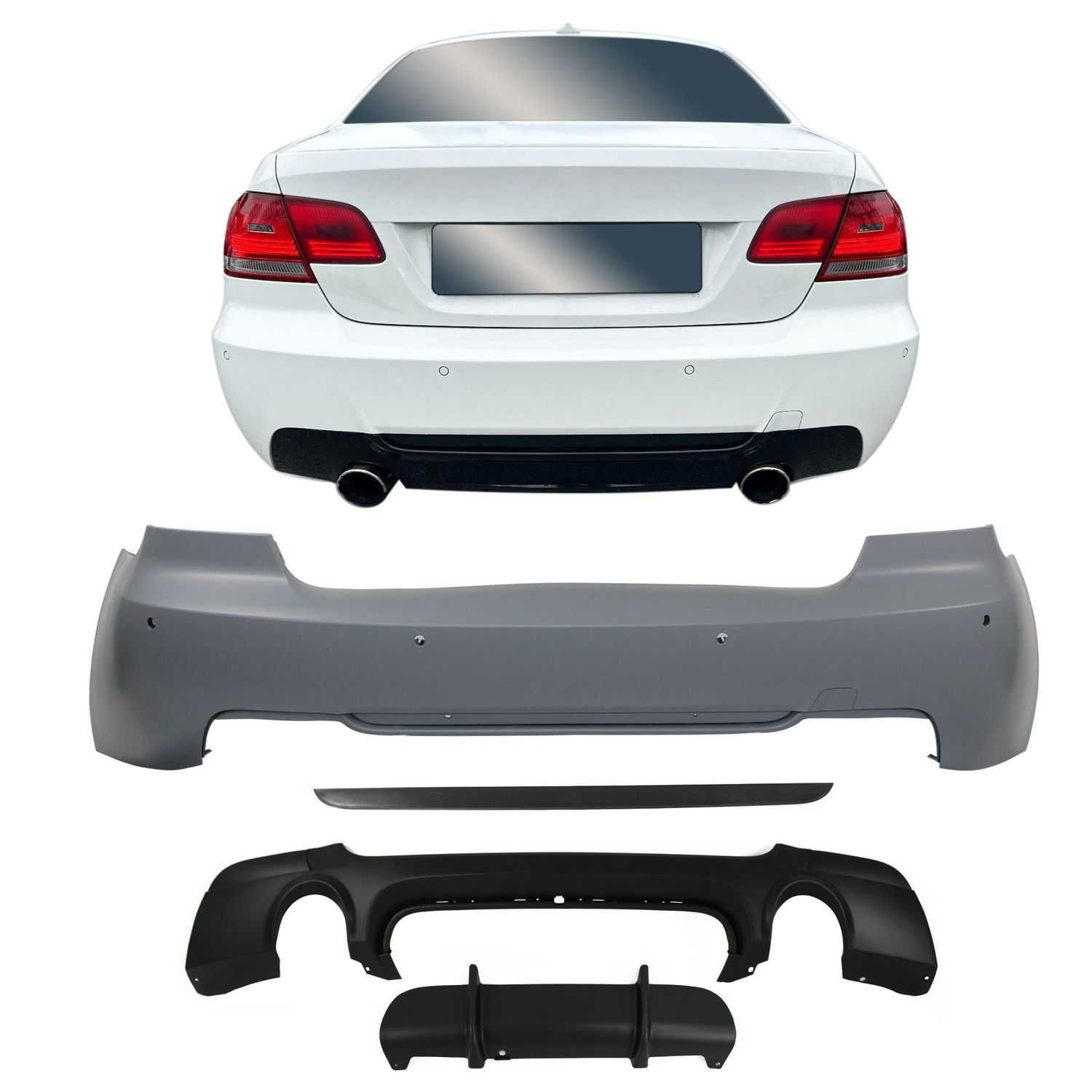 Para-choque traseiro para BMW Série 3 E92 E93 2006 a 2013 Pack M