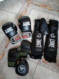 Rękawice bokserskie,ochraniacze,maska treningowa