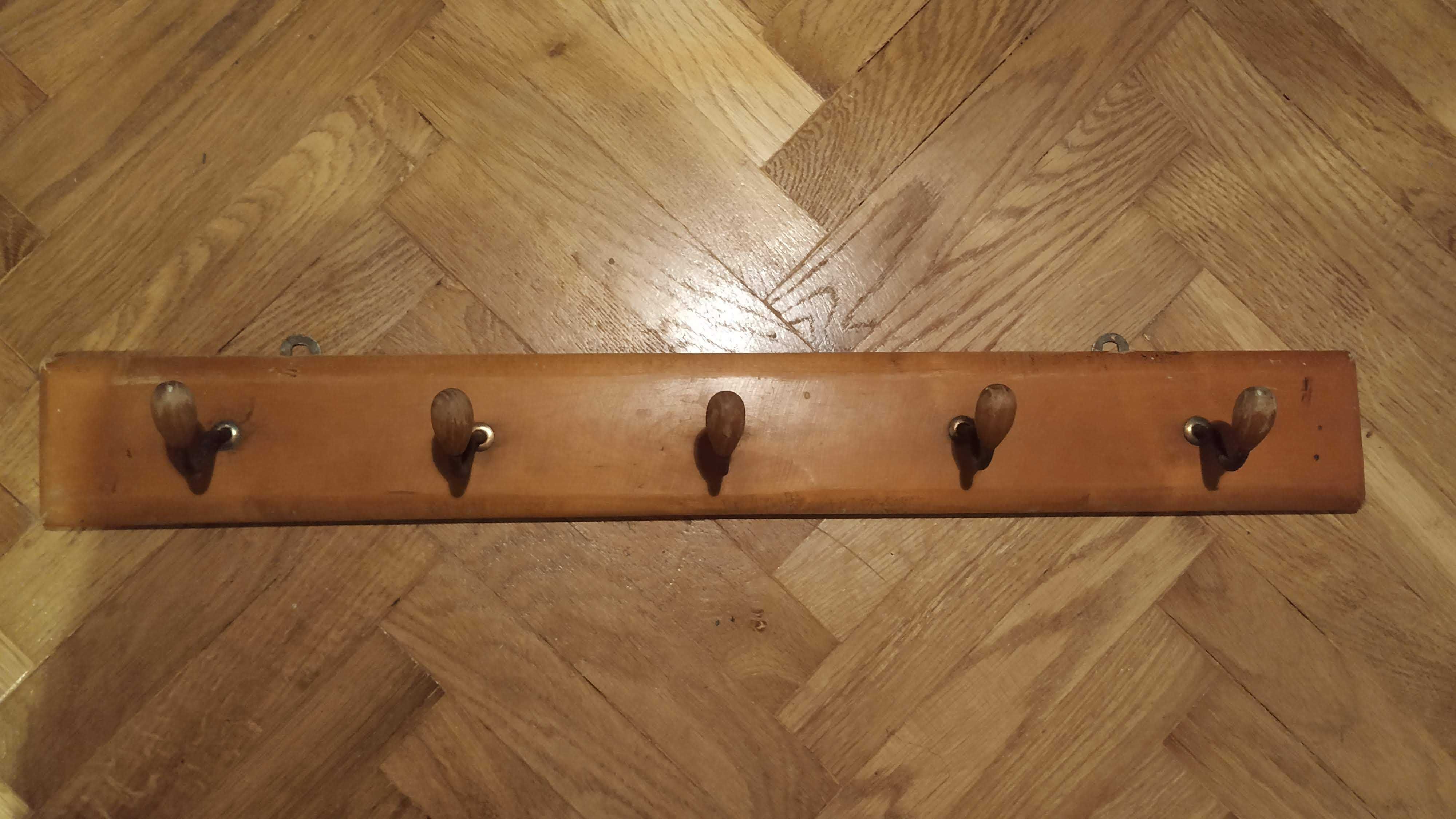 Drewniany wieszak PRL/Vintage