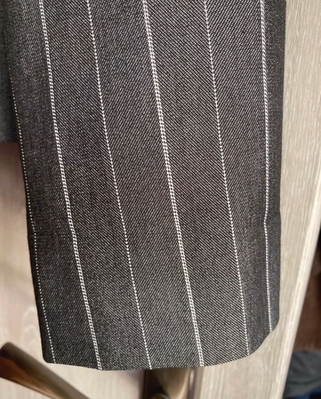 Żakiet szary w paski, elegancki, retro, vintage