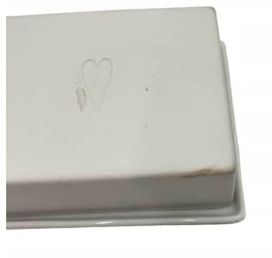 Räder Maselniczka z porcelany Heart biała 14 x6 x 11 cm