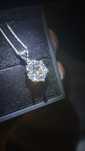 Łańcuszek chopin wisiorek zawieszka moissanit diament sterling GWARANC