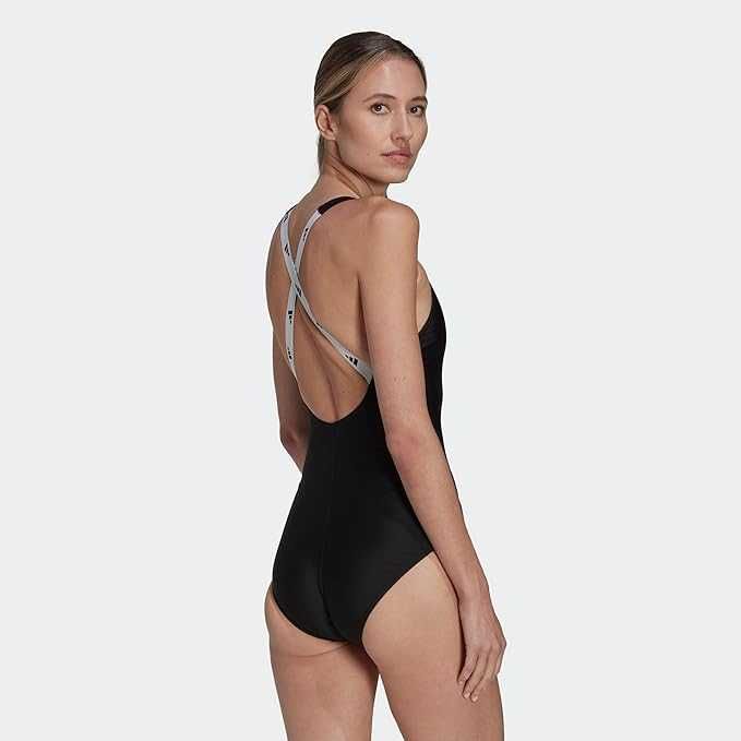 Damski Jednoczęściowy Strój Kąpielowy ADIDAS Solid Tape Suit Czarny 44