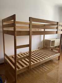 Beliche mydal ikea madeira cama