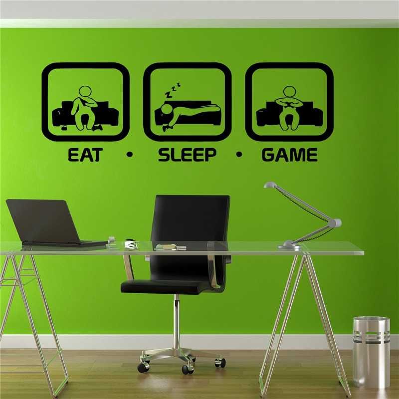 Autocolante de parede "EAT # SLEEP # GAME"