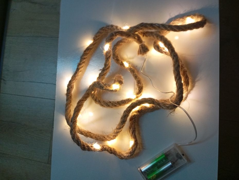 Lampki led na baterie sznur długość 2 M